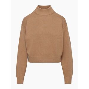 NWT Aritzia Harper Merino Wool Turtleneck Sweater Tan Brown Small